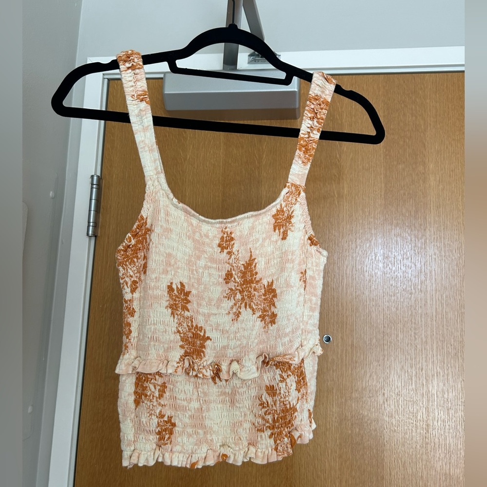 Urban Outfitters: Layered-Ruched Tropical Tank